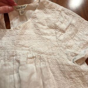 Lucky Brand Gauzy Embroidered Boho Dress